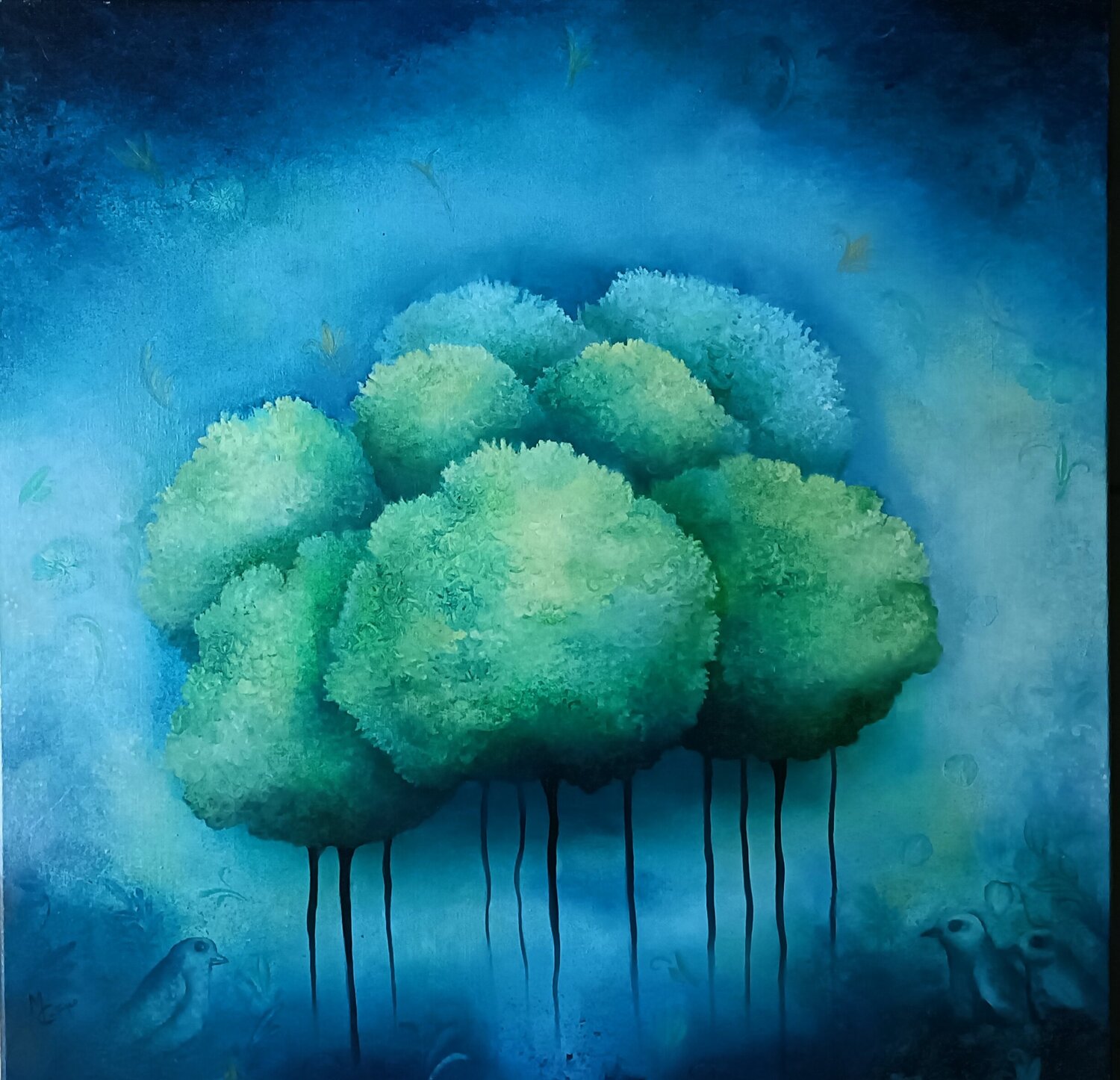 HOMMAGE À LA VIE Monica Cattaneo Original painting for sale