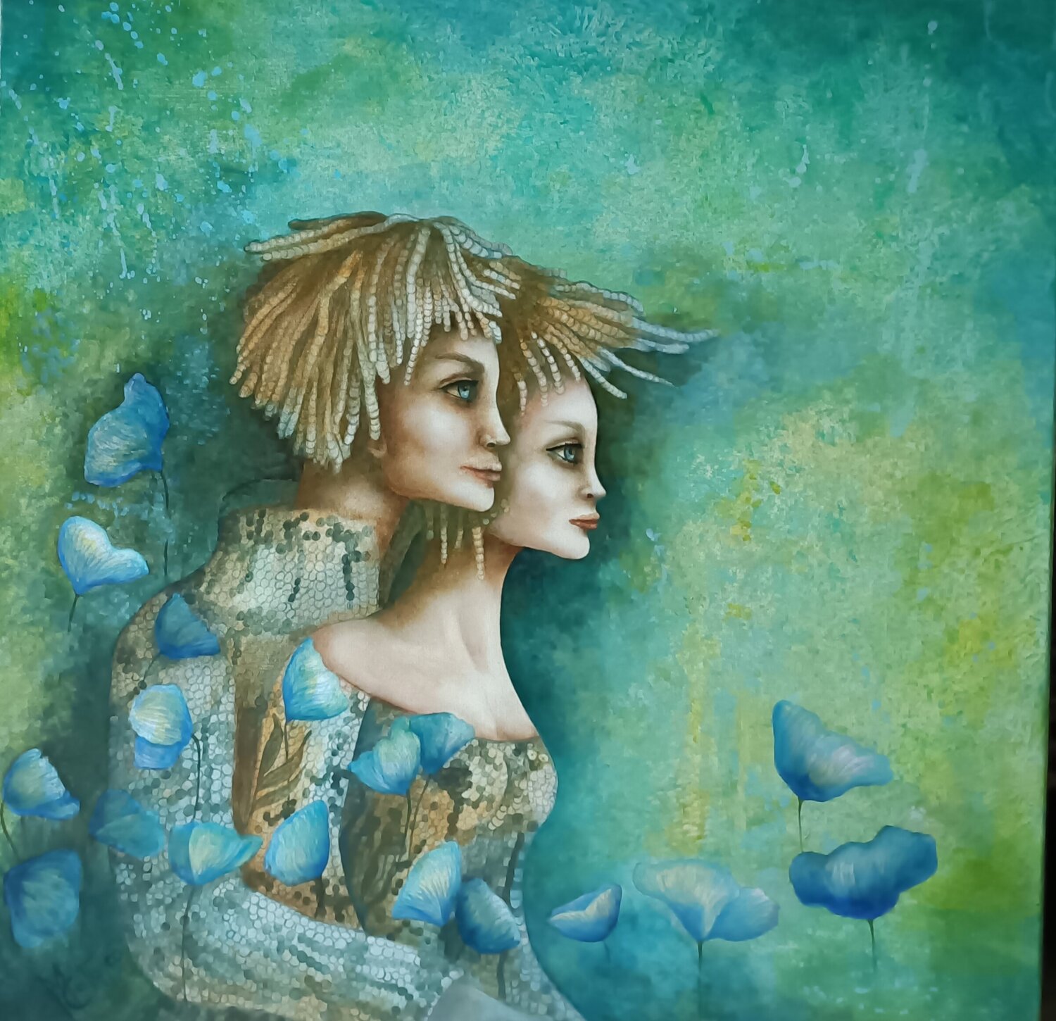 ENSEMBLE Monica Cattaneo Original painting for sale