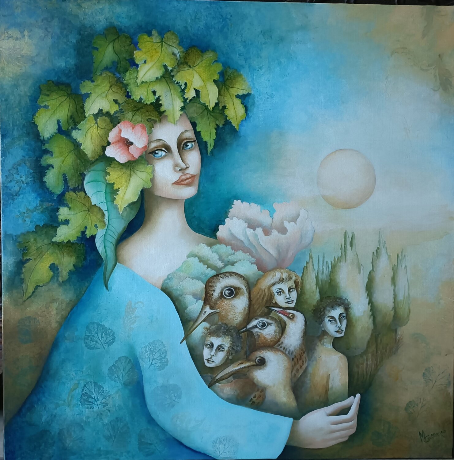 ESPRIT NATURE Monica Cattaneo Original painting for sale