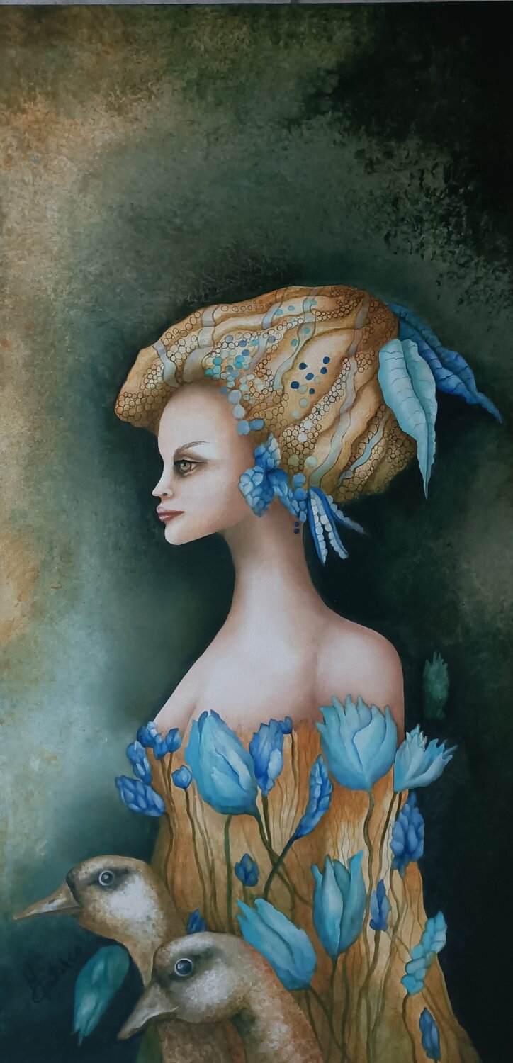 TERRE, MA BIEN AIMÉE Monica Cattaneo Original painting for sale