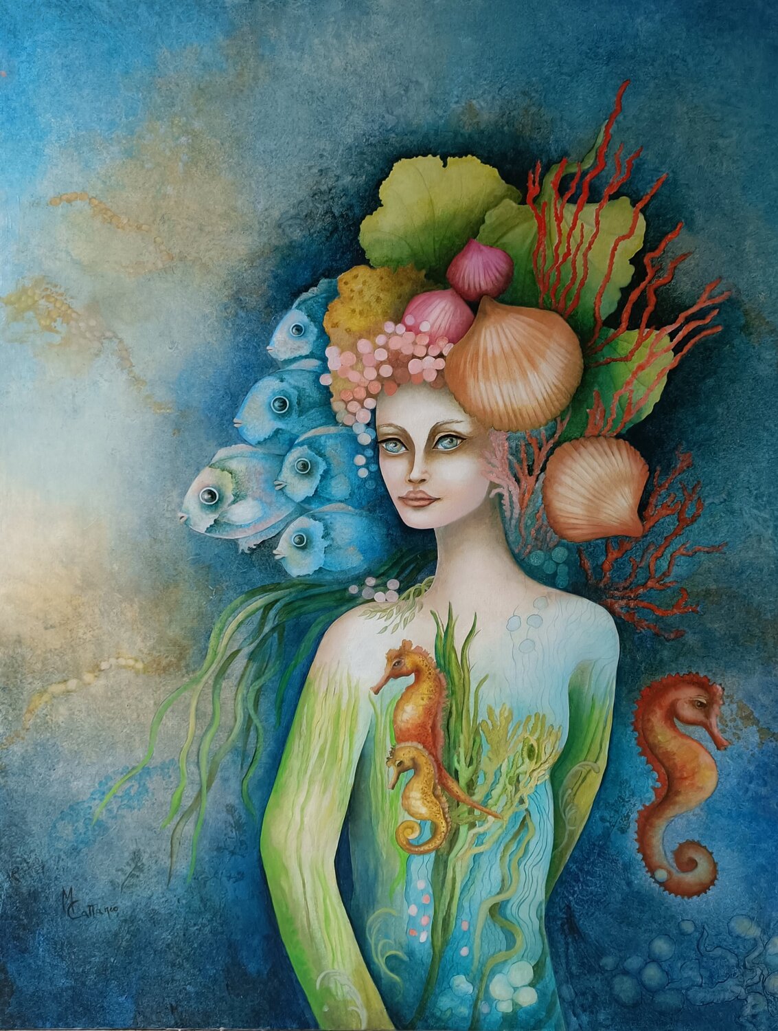 SIRÈNE Monica Cattaneo Original painting for sale