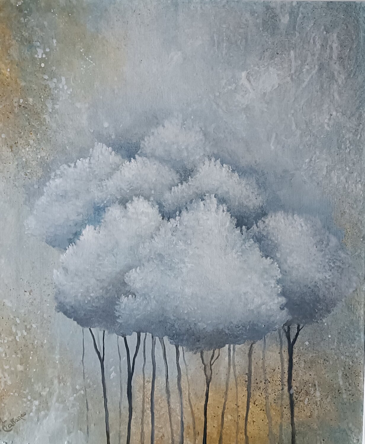 Au fil des saisons Monica Cattaneo Original painting for sale