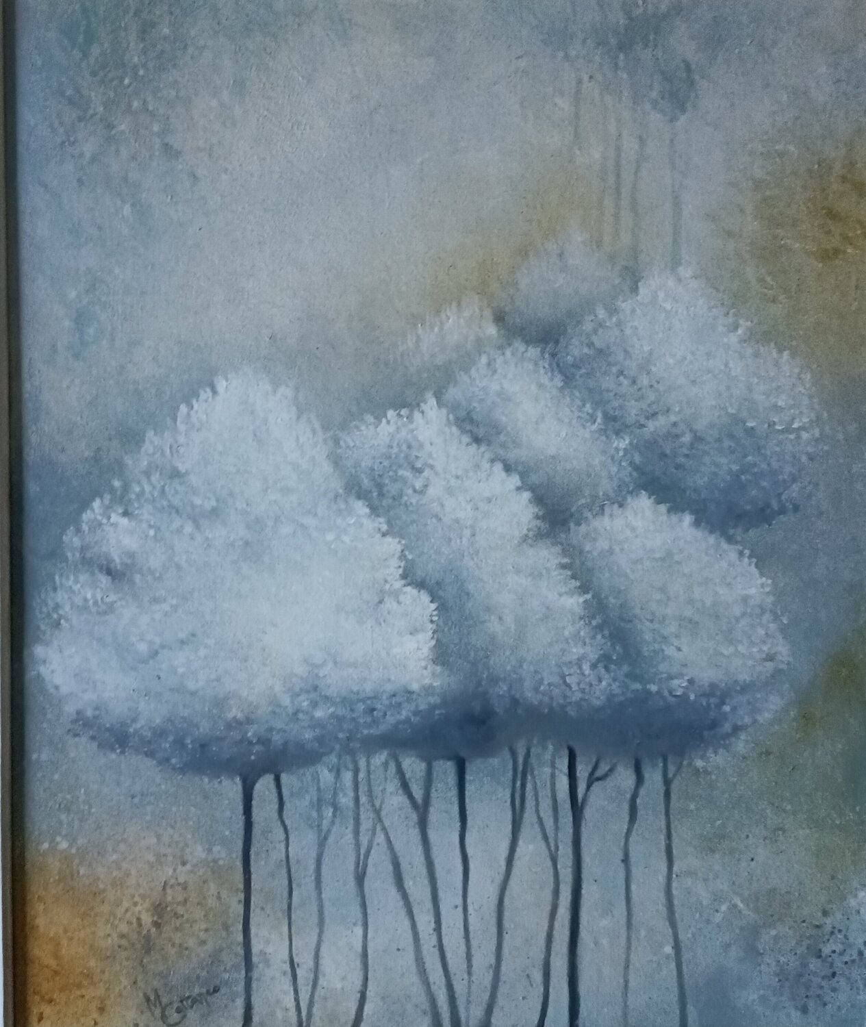 MUSIQUE D'HIVER Monica Cattaneo Original painting for sale