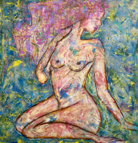 Sensualidad by Cecilia Andonaegui, Painting for Sale on Select