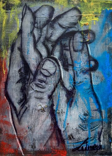 Ternura en comunión by Cecilia Andonaegui, Painting for Sale on Select