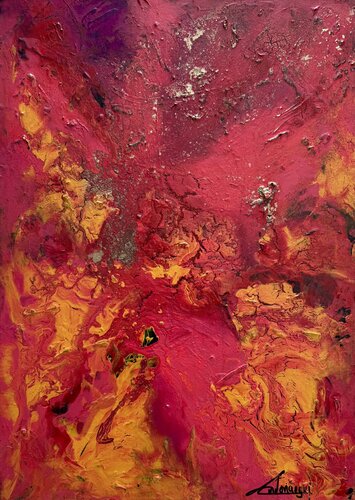 Nébula Carmesí by Cecilia Andonaegui, Painting for Sale on Select