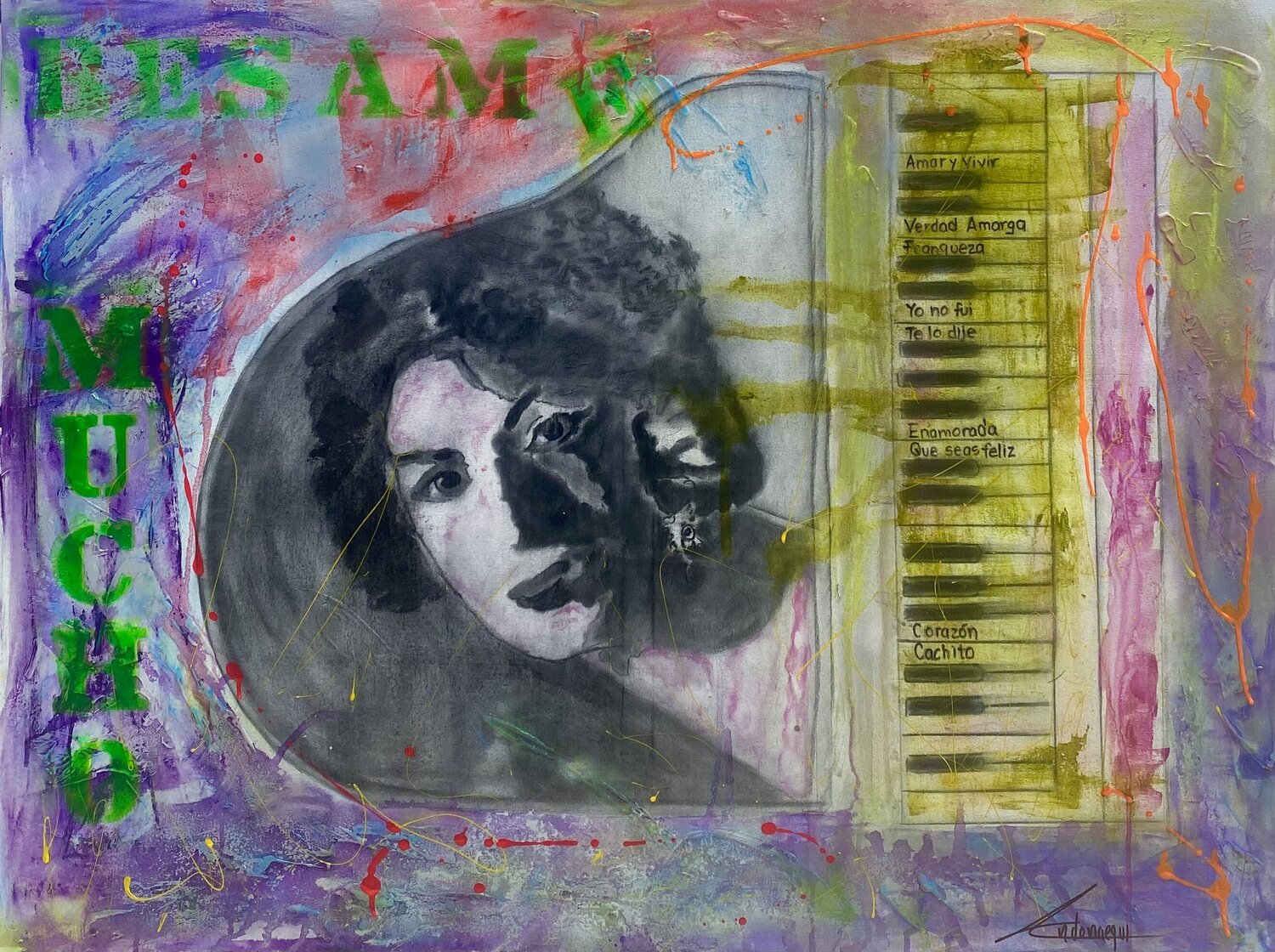 Bésame Cecilia Andonaegui Original painting for sale