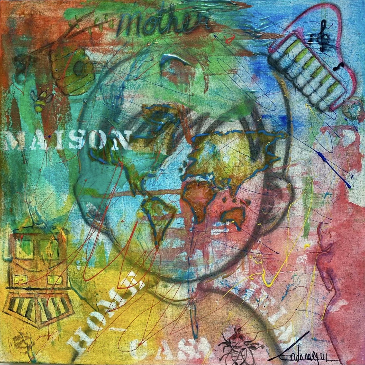 Maison C Cecilia Andonaegui Original painting for sale