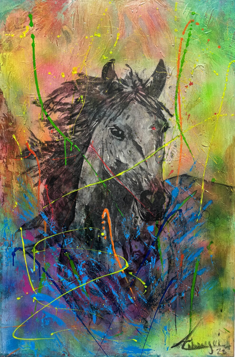 Impulso en Libertad Cecilia Andonaegui Original painting for sale
