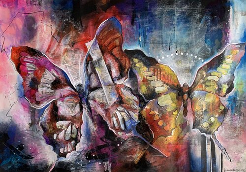 Butterflies by Enrica Toffoli, Painting for Sale on Select