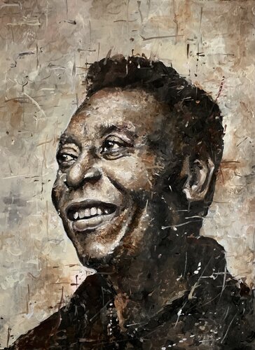 Pelé by Enrica Toffoli, Painting for Sale on Select