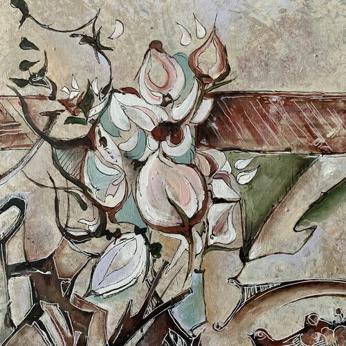 The vase on the windowsill by Enrica Toffoli, Painting for Sale on Select
