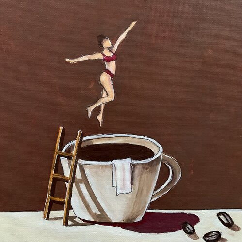 “Caffeina pura” by Enrica Toffoli, Painting for Sale on Select