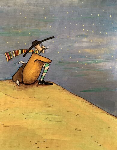 Domè e la sentinella delle stelle by Enrica Toffoli, Painting for Sale on Select
