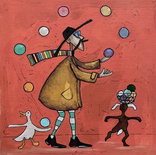 Domè e l'equilibrio del cuore by Enrica Toffoli, Painting for Sale on Select