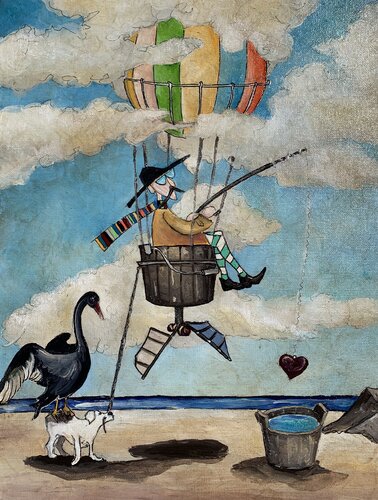 Chi trattiene Chi by Enrica Toffoli, Painting for Sale on Select