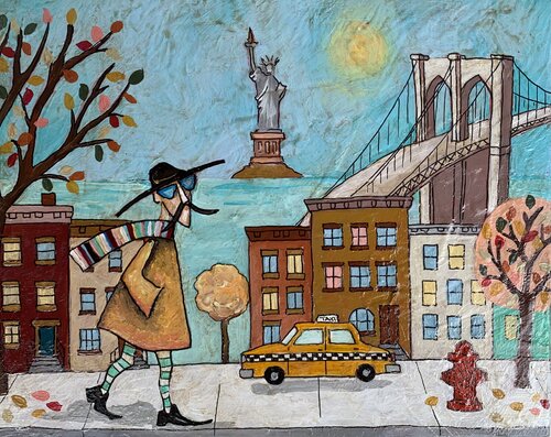 Domè nell'autunno di New York by Enrica Toffoli, Painting for Sale on Select