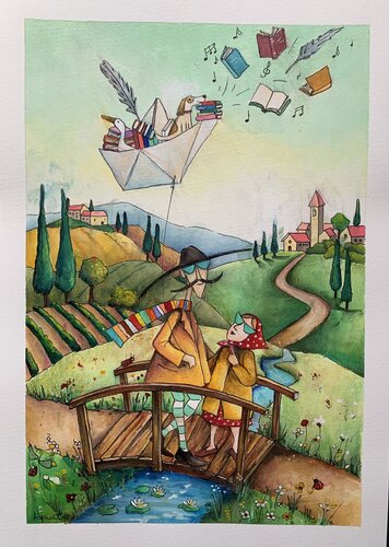 Due passi nel Racconto by Enrica Toffoli, Painting for Sale on Select