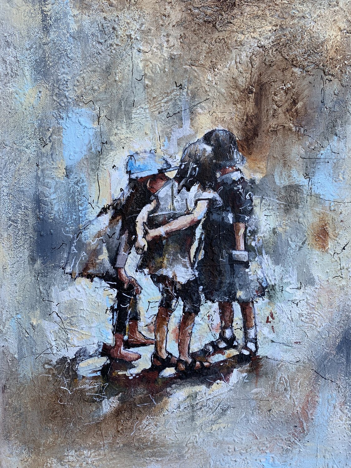 Le amiche Enrica Toffoli Original painting for sale