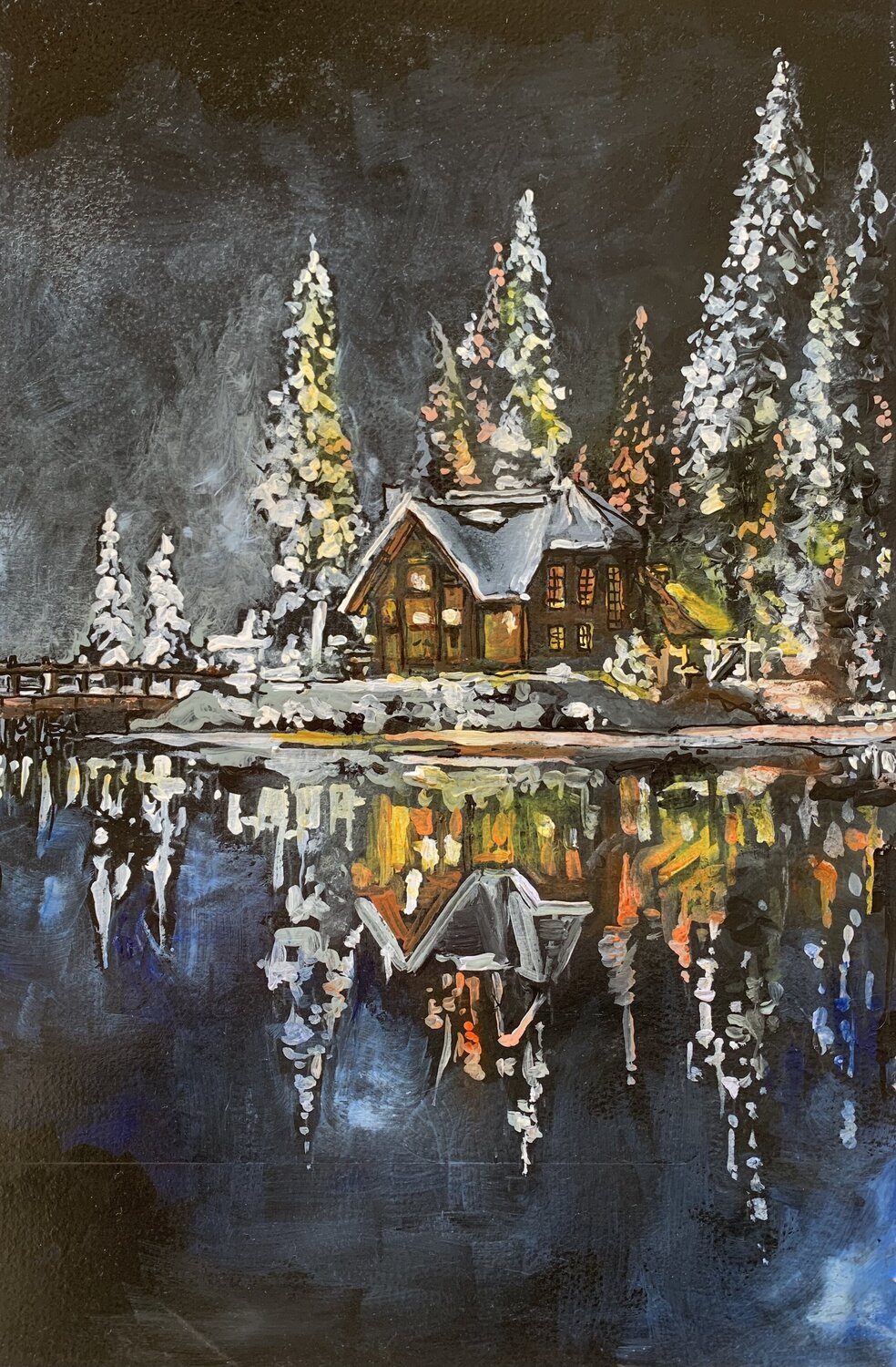 La Casa sul Lago Enrica Toffoli Original painting for sale