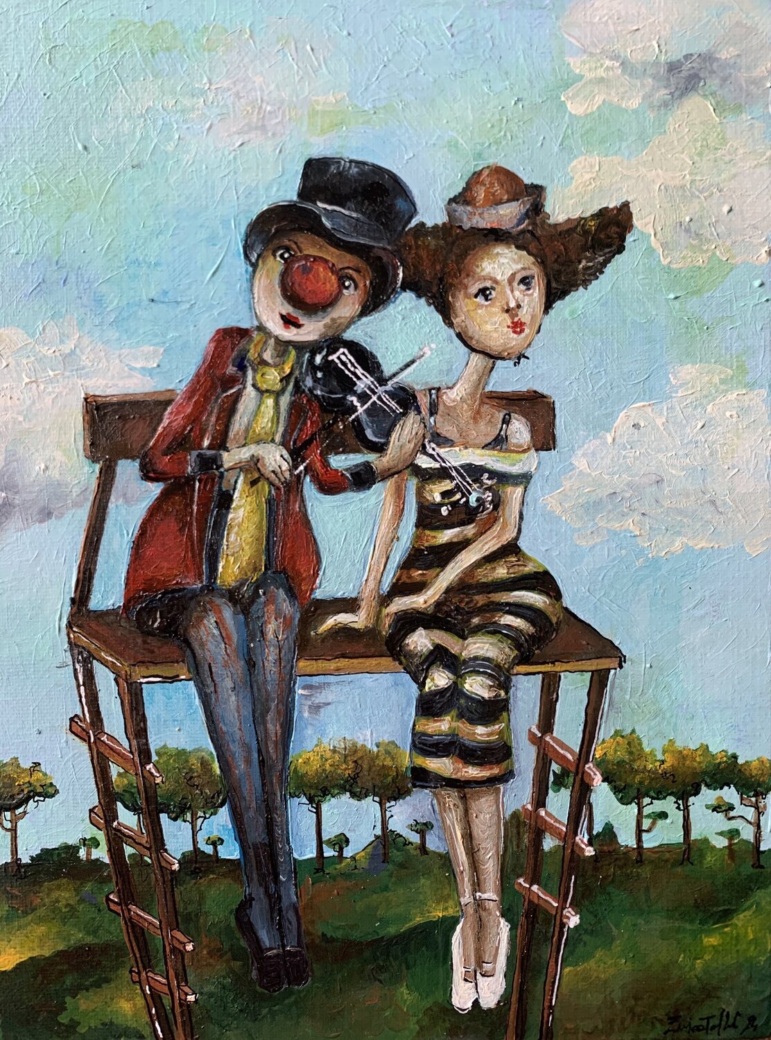 La Melodia Enrica Toffoli Original painting for sale