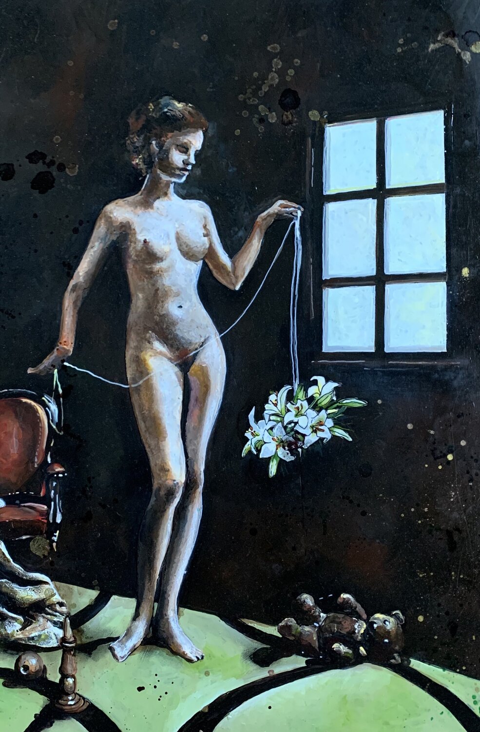 Teddy Bear Enrica Toffoli Original painting for sale