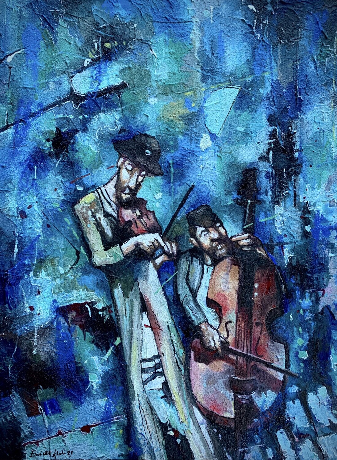 Echi di Blu Enrica Toffoli Original painting for sale