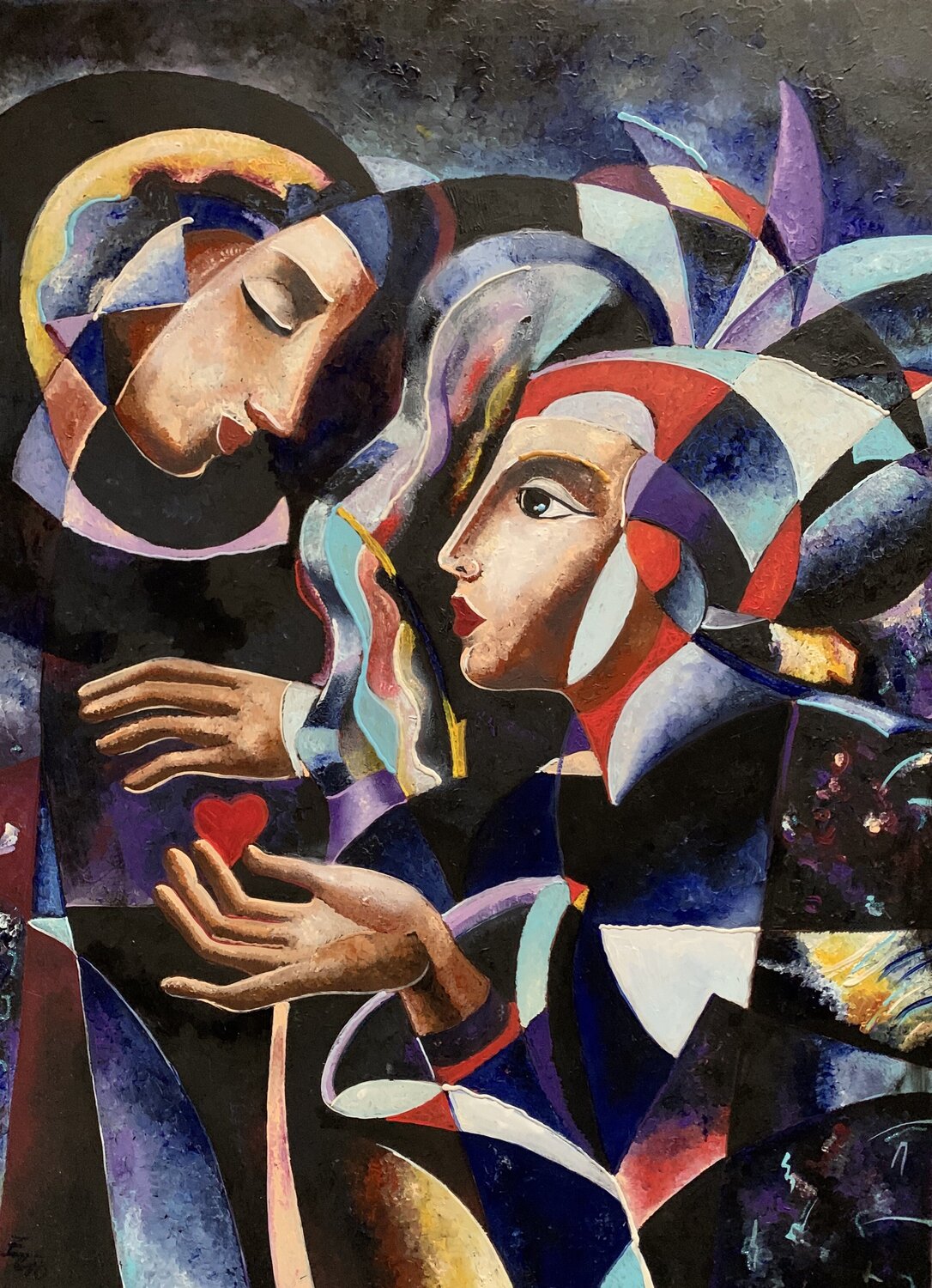 Scambio di cuori Enrica Toffoli Original painting for sale