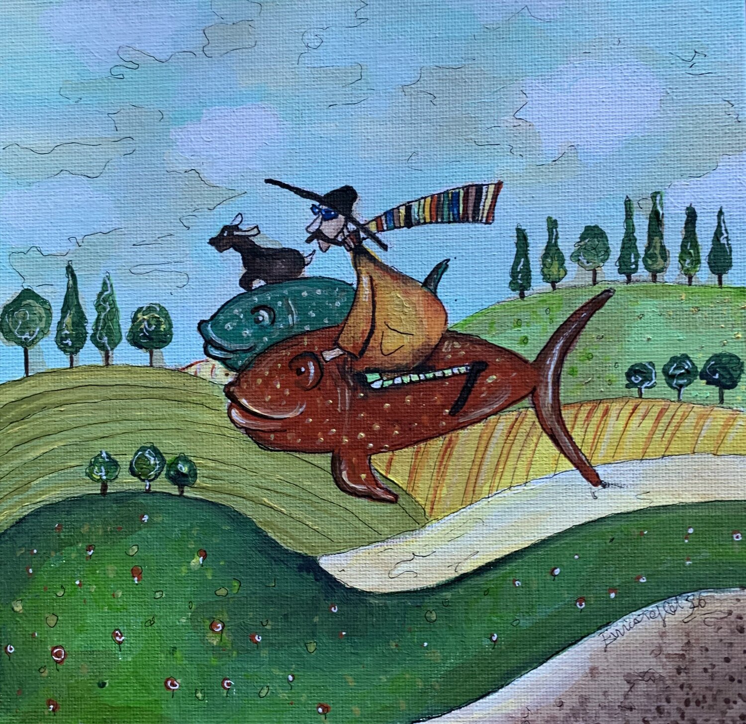 La carezza del vento Enrica Toffoli Original painting for sale