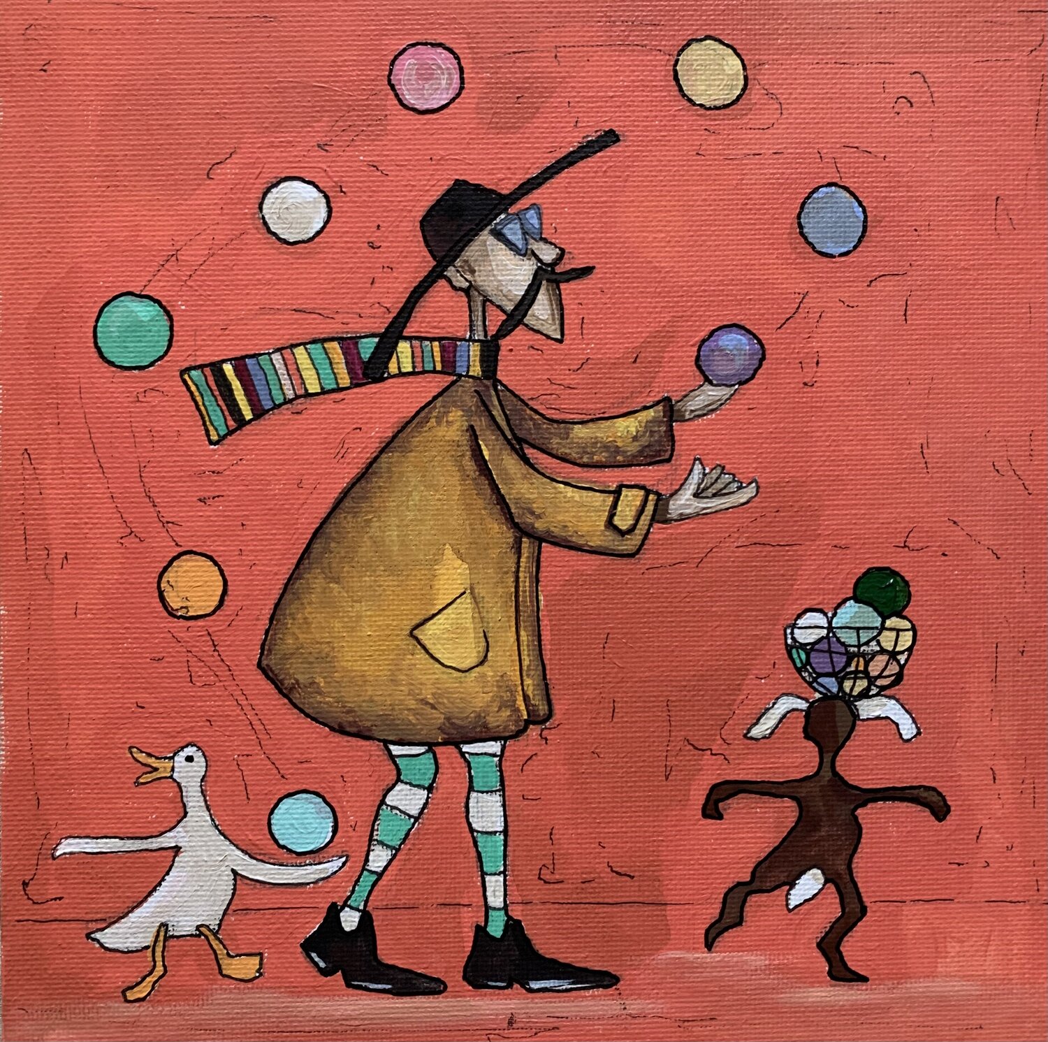 Domè e l'equilibrio del cuore Enrica Toffoli Original painting for sale