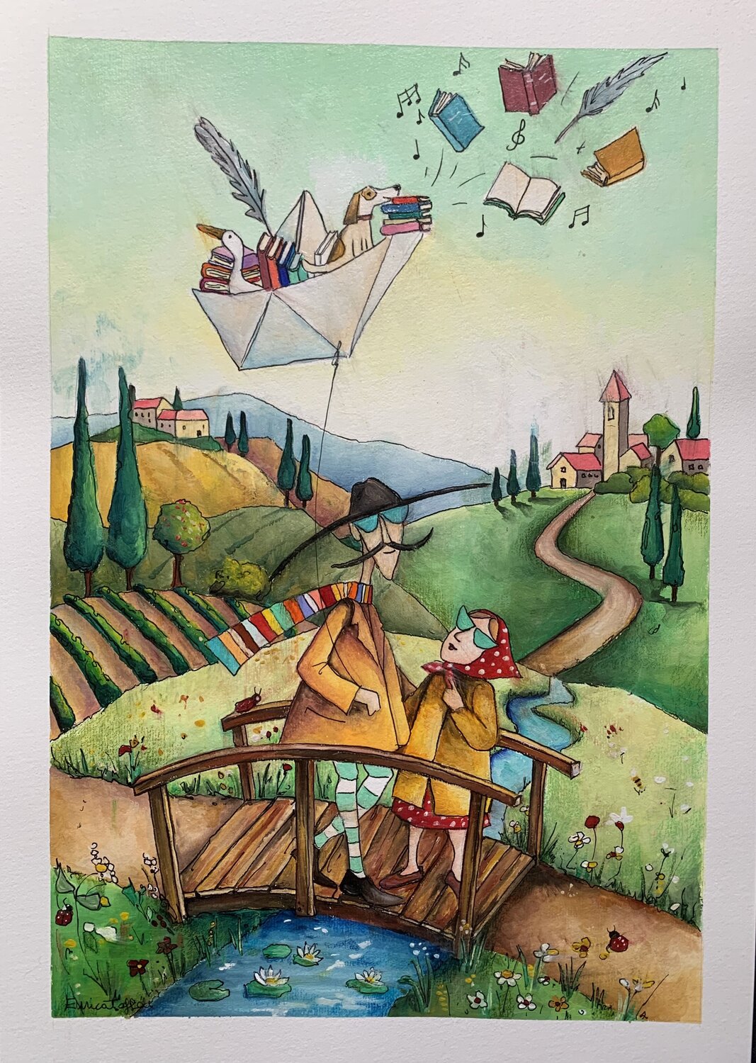 Due passi nel Racconto Enrica Toffoli Original painting for sale
