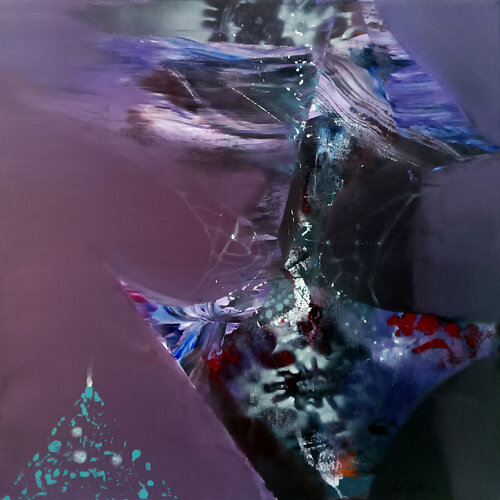Still Life with the Scent of Lilac and Spring Wind by Ovidiu Kloska by Ovidiu Kloska, Painting for Sale on Select