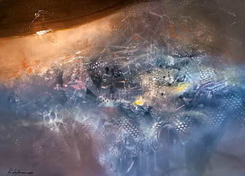 This Is How the City Melts in Autumn Fantastic Mindscape by O Kloska by Ovidiu Kloska, Painting for Sale on Select