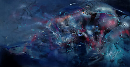 Where the Night Forgets Itself in the Eyes of Dawn  Fantastic Mindscape by O Kloska by Ovidiu Kloska, Painting for Sale on Select