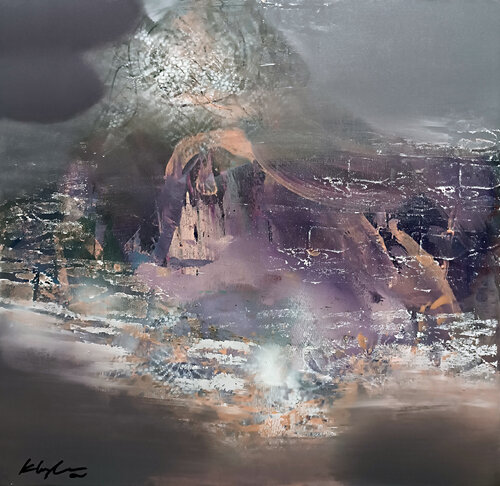 The Dome of Inner Horizons fantastic midscape by master O KLOSKA by Ovidiu Kloska, Painting for Sale on Select