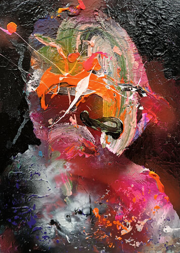 I Love to Eat Bacon, Too #2 — Deconstructed Identity by Ovidiu Kloska, Painting for Sale on Select