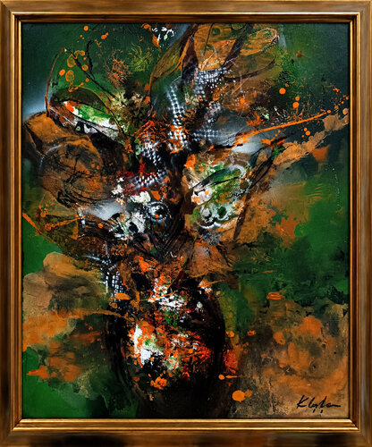Framed Perennial Autumn Still Life 12 October 2026 von Ovidiu Kloska, Malerei kaufen auf Select