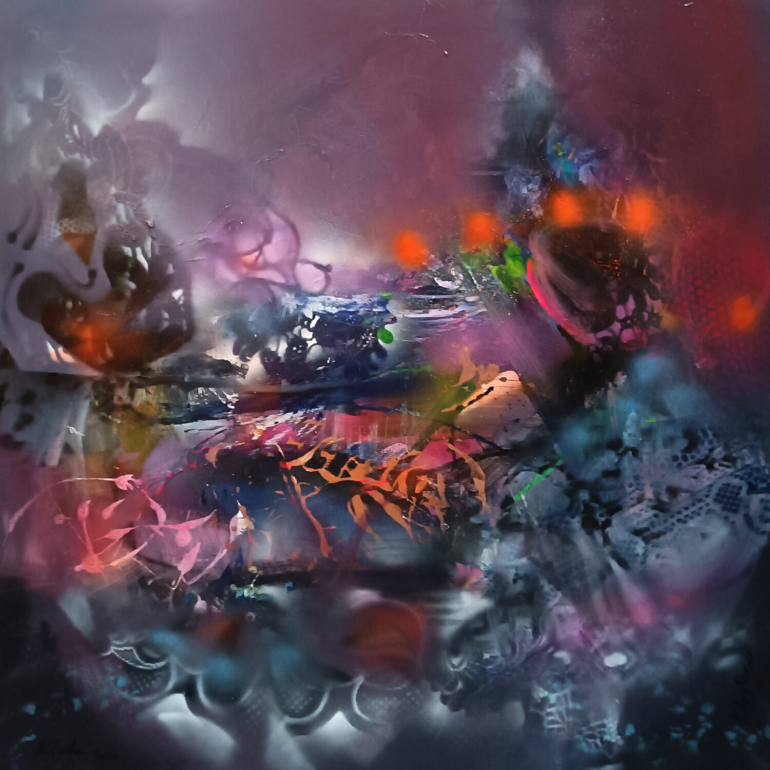 Whispers Beyond the Lace Curtain Kloska fanstastic masterpiece Ovidiu Kloska Original painting for sale