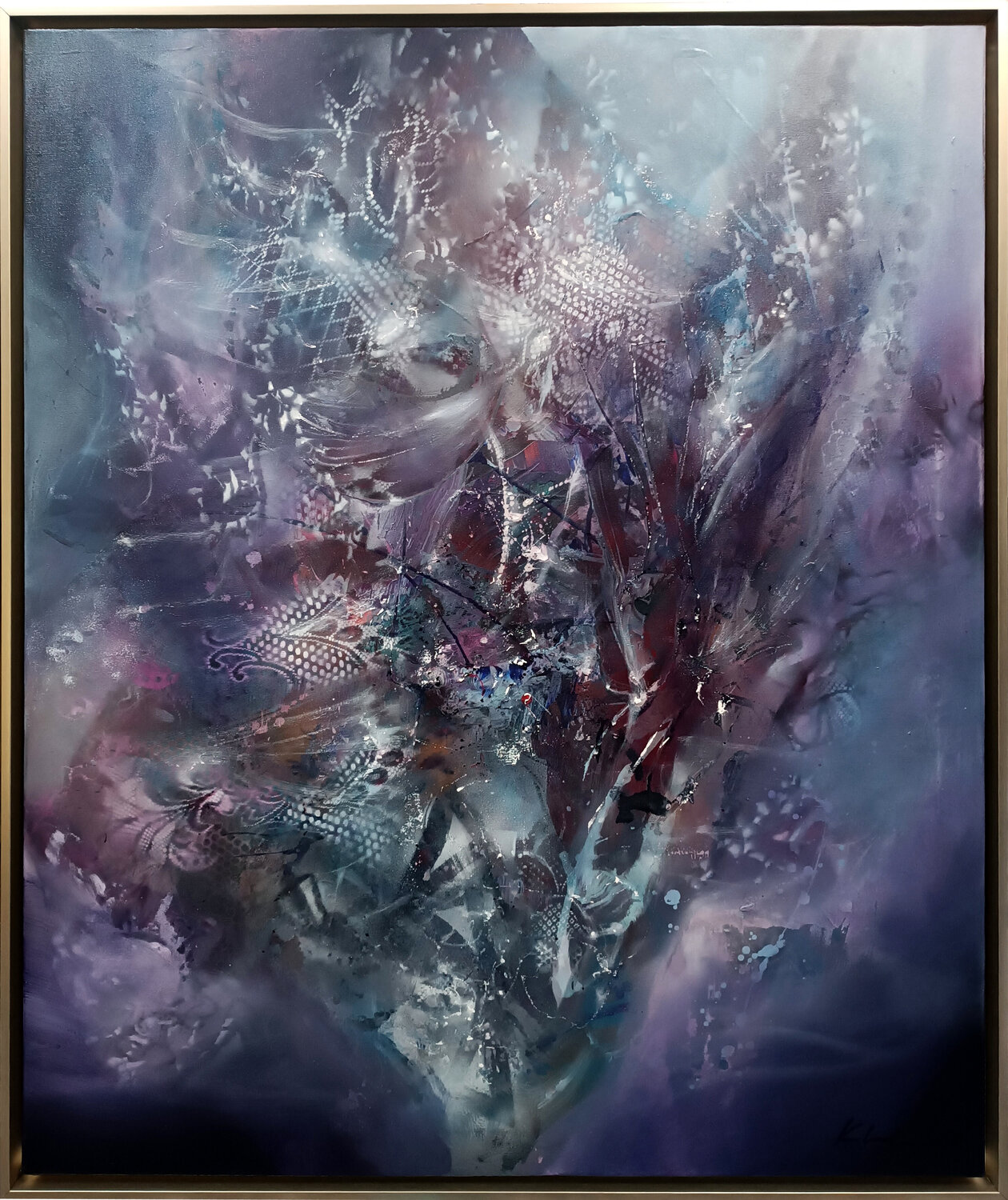 The Bloom of the Infinite Hour Large Still Life masterpiece by O KLOSKA Ovidiu Kloska Original painting for sale