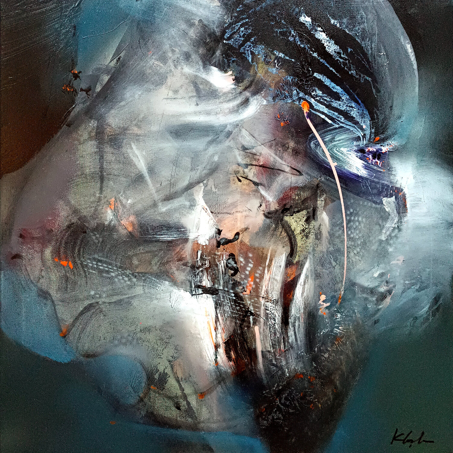 Anatomy of an Unfinished Light fascinating mindscape by master Ovidiu Kloska Ovidiu Kloska Original painting for sale