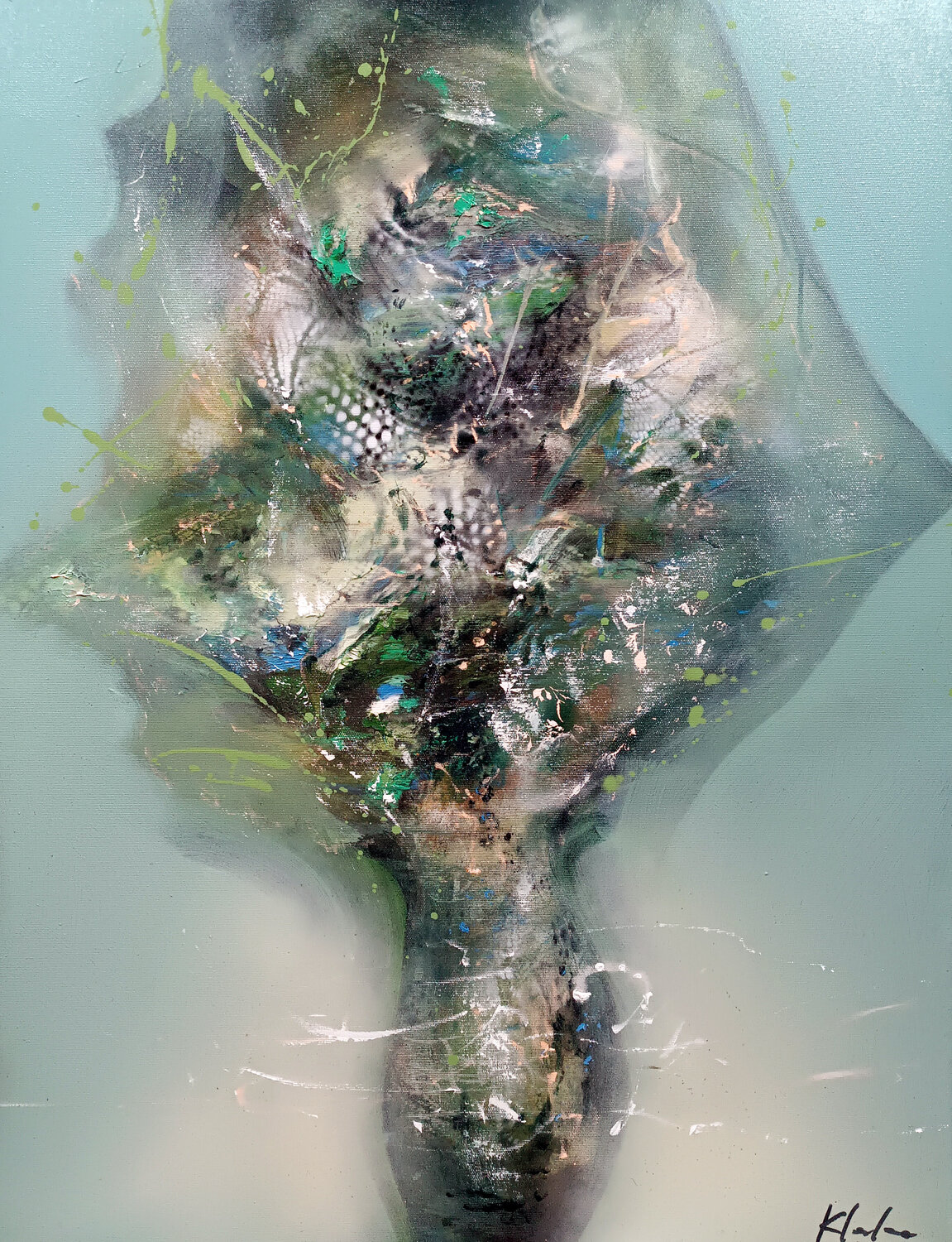 Eternity outer space still life Still Life masterpiece by O KLOSKA Ovidiu Kloska Original painting for sale