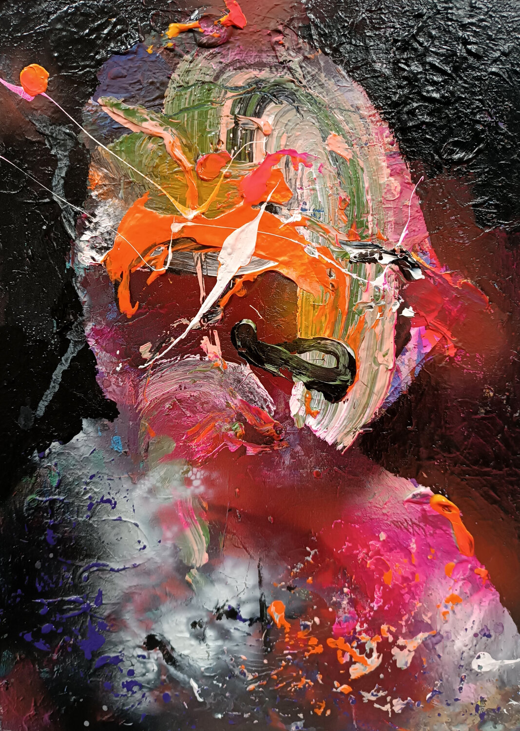 I Love to Eat Bacon, Too #2 — Deconstructed Identity Ovidiu Kloska Original painting for sale