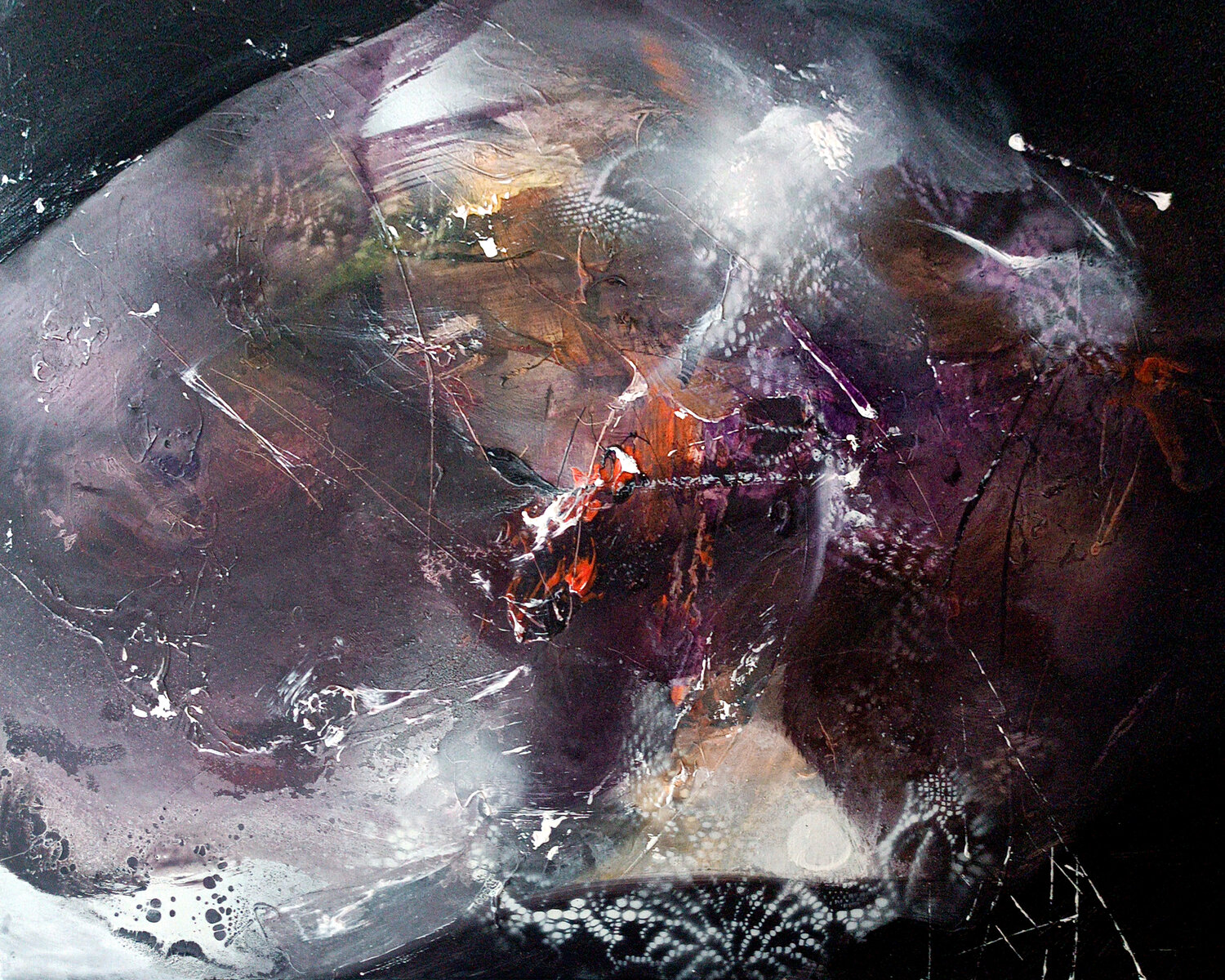 Where Darkness Dreamed of Becoming Light Framed mindscape master Ovidiu Kloska Ovidiu Kloska Original painting for sale