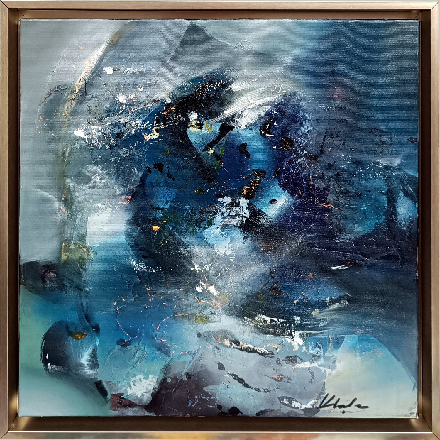 The Sky Wants the Deep Water Shape Ovidiu Kloska Original painting for sale