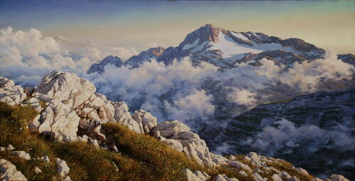 Lago-Naki, Fisht mountain by Alik Oleynik, Painting for Sale on Select