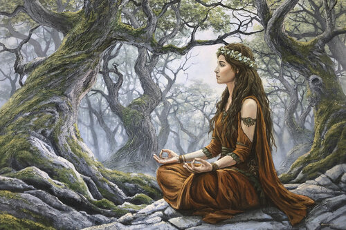 The Druidess by Alik Oleynik, Painting for Sale on Select