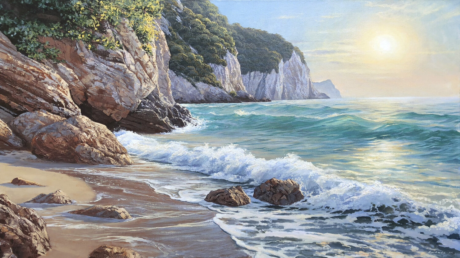 Crimea, the Black Sea Alik Oleynik Original painting for sale