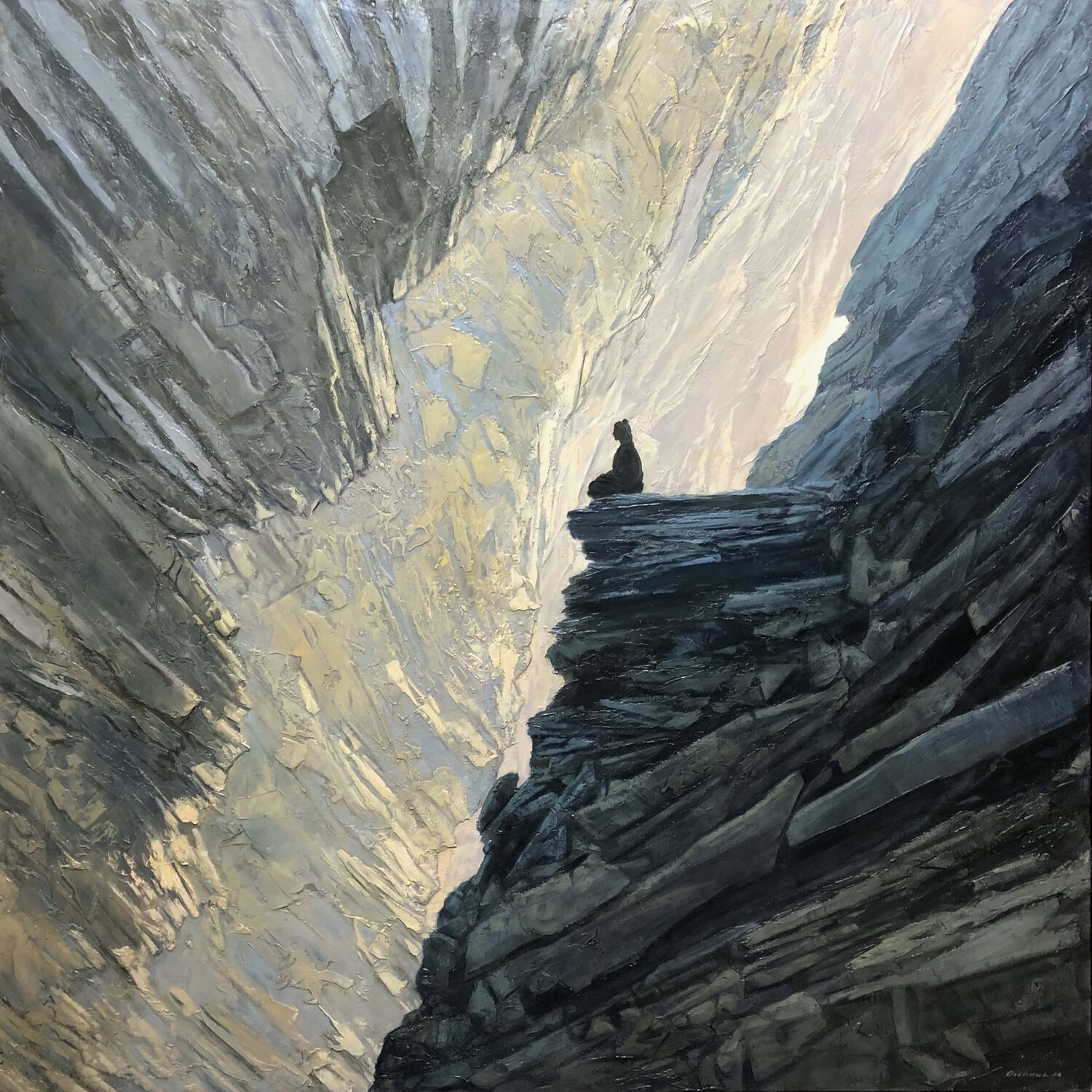 Hermit Alik Oleynik Original painting for sale