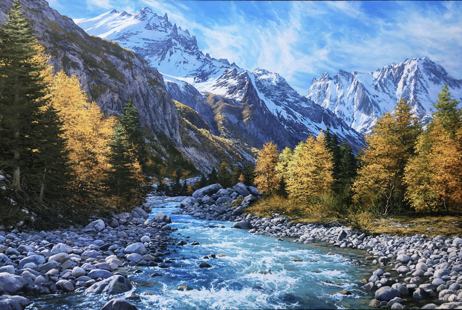 Adyl-Su Gorge Alik Oleynik Original painting for sale