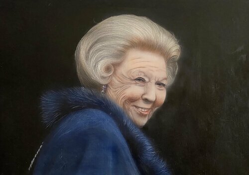 Beatrix of the Netherlands by Dolgor Dugarova, Painting for Sale on Select